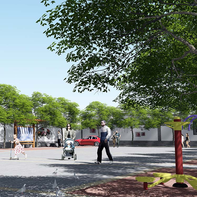 濟寧市安居街道宮白莊文化廣場設計