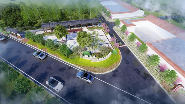 汶上縣白石鎮(zhèn)秀美曇山鄉(xiāng)村振興示范區(qū)文化景觀設計效果圖